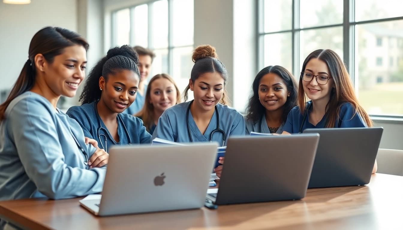 Students engaged in session at Houston Trusted Nclex review center, showcasing dedication and collaboration.