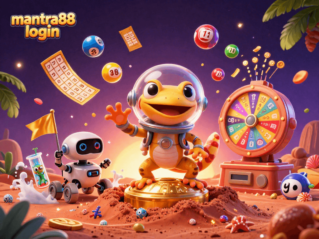 Experience thrilling wins with mantra88 login at a colorful alien casino adventure.