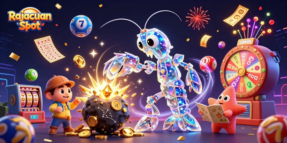 Menangkan jackpot di Rajacuan Slot sambil menikmati suasana 3D ceria dan dinamis.
