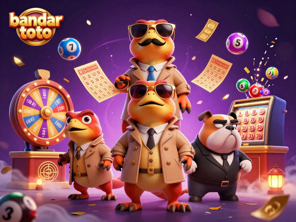 Experience bandar toto excitement with three raptors in disguise at a vibrant casino lounge.