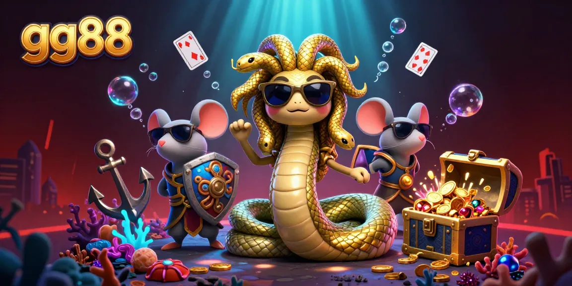 Experience thrilling games at gg88 with vibrant, colorful casino elements and characters.