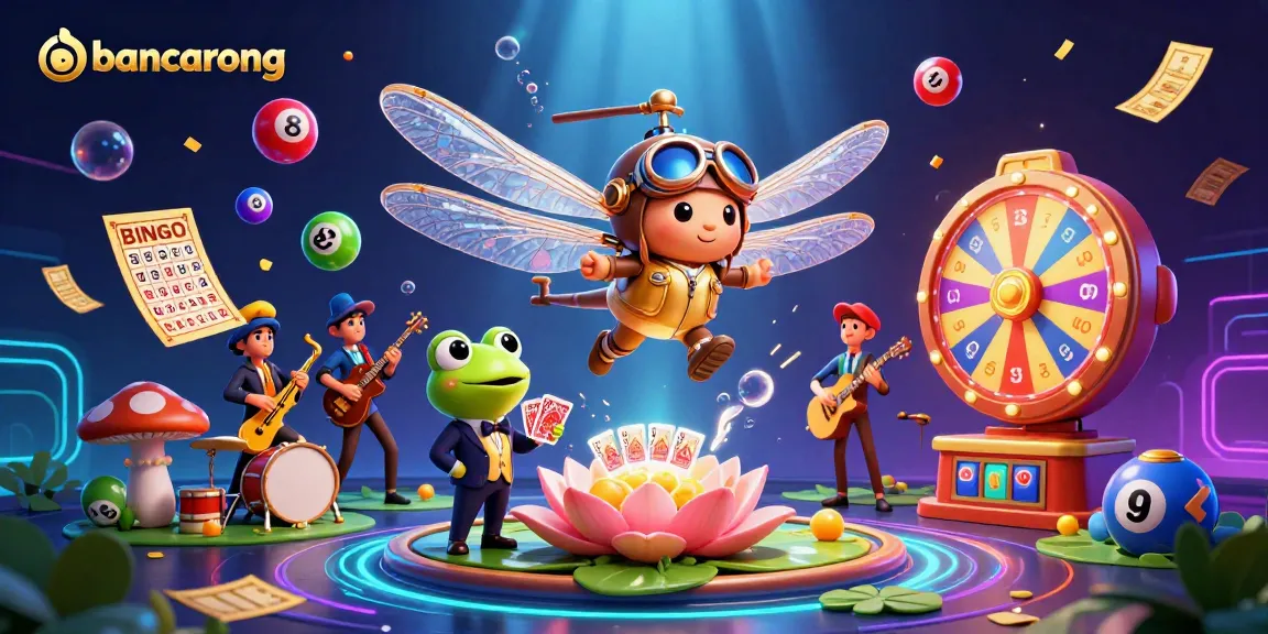 Experience the thrill of bancarong with a colorful, vibrant casino scene featuring unique characters.