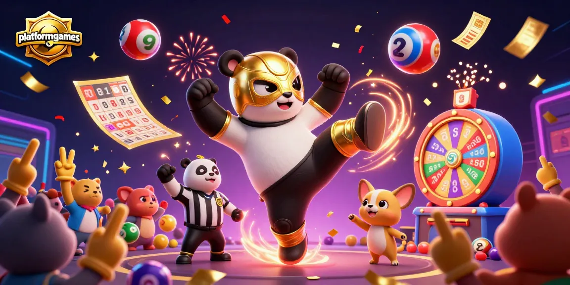 Players unleash excitement in a vibrant platformgames scene filled with lottery elements and animal characters.