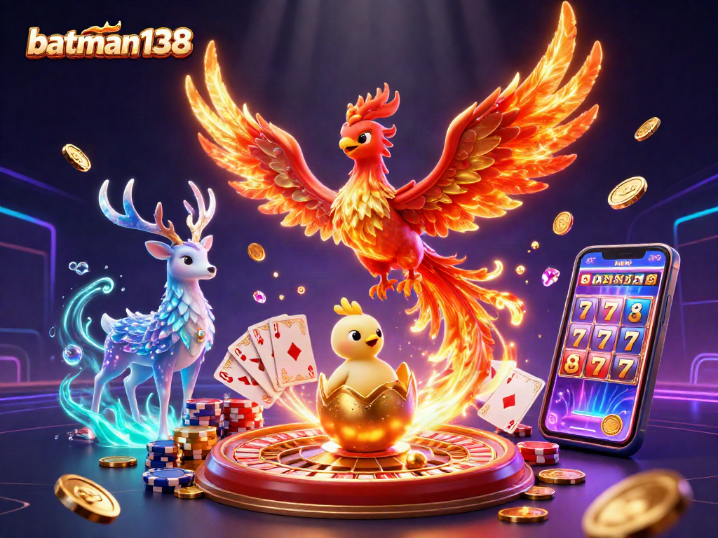 Experience the thrill of winning with batman138's captivating casino scene featuring vibrant characters and dynamic game elements.