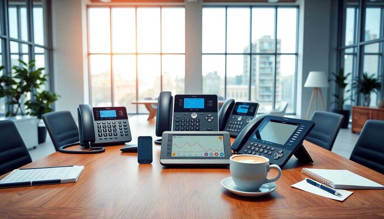 Enhance communication with a business phone system set up in a modern office.