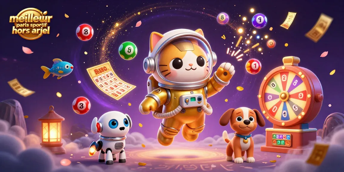 Pariez sur le meilleur site paris sportif hors arjel avec des podiums animés et des ballons colorés.
