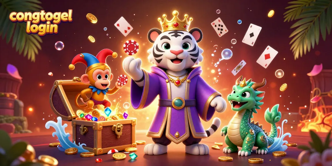 Experience congtogel login for an engaging gambling adventure with vibrant casino-themed characters.