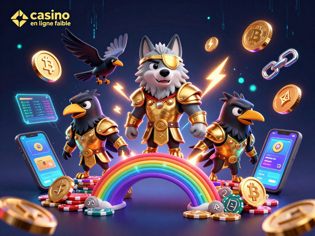 Jeu amusant sur le casino en ligne fiable avec un loup Odin et des pièces de crypto-monnaies.