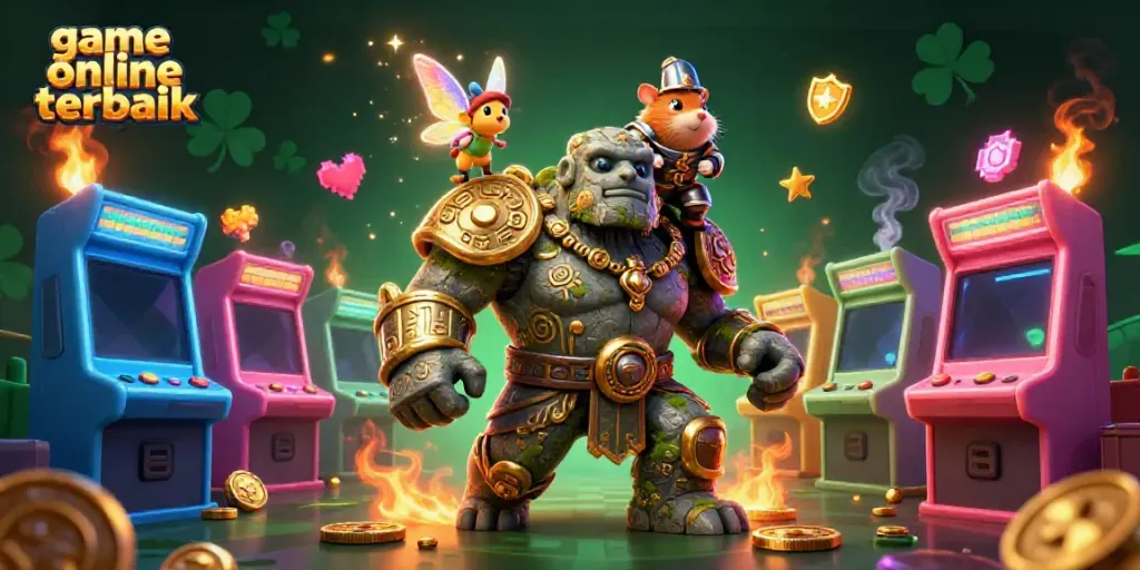 Experience the excitement of game online terbaik with lively characters and casino elements in 3D