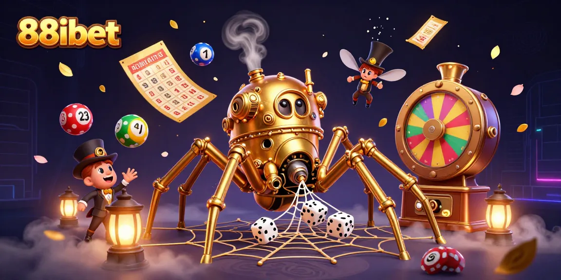 Experience excitement at 88ibet with a dynamic scene of steampunk characters and gambling elements.