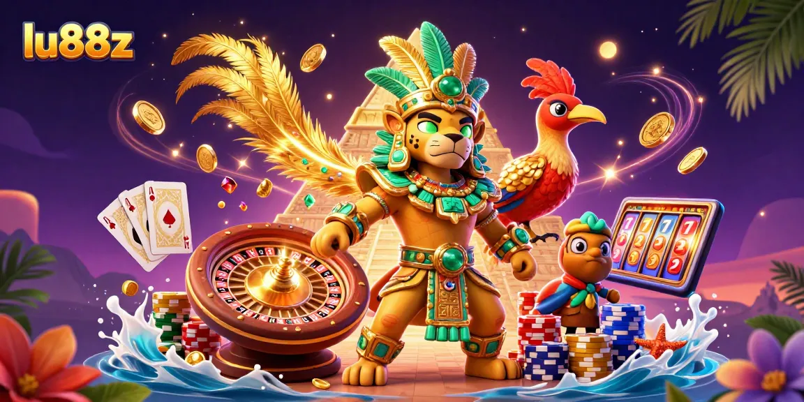 Spin the roulette wheel and win at lu88z with vibrant 3D casino characters and exciting elements.