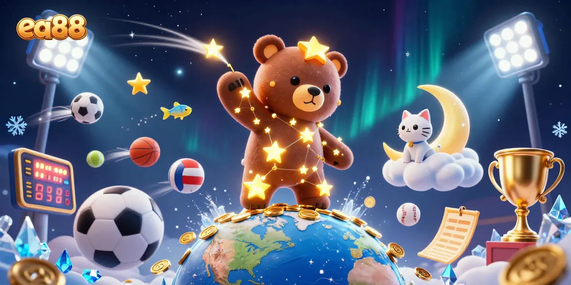 ea88 offers an exciting gaming experience with golden coins flying in 3D casino action.