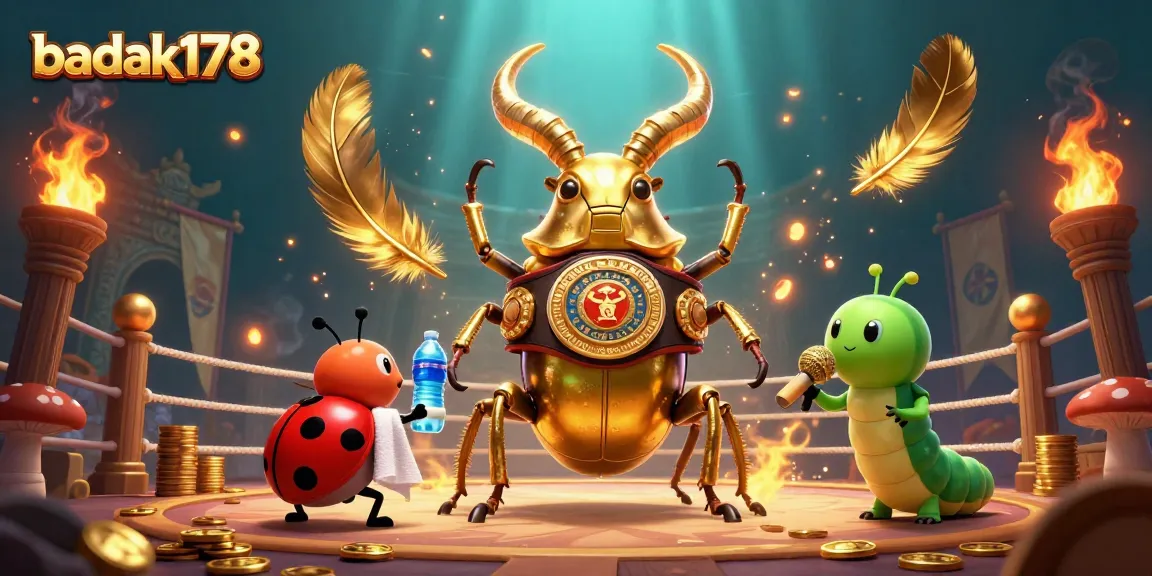 Experience thrilling action with badak178 in a rich, vibrant casino scuffle featuring a beetle champion.