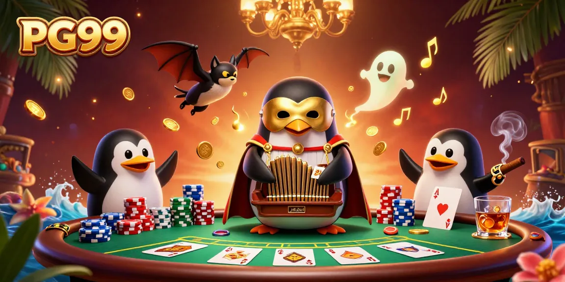 PG99 welcomes players with thrilling casino excitement and vibrant poker action in a vivid scene.
