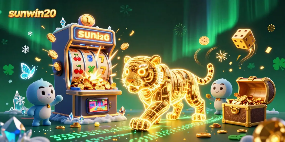 Experience the thrill of sunwin20 with vibrant casino elements and dynamic illustrations.