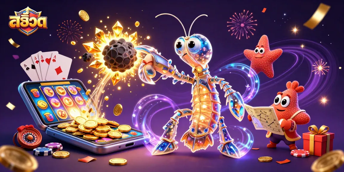 Experience the thrill of สล็อต with galactic samurai and vibrant casino elements in action.