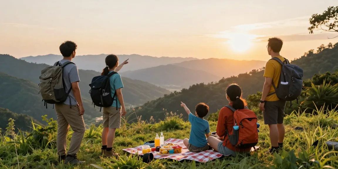 Enjoying the mantra88 login experience in a scenic mountain vista with family.
