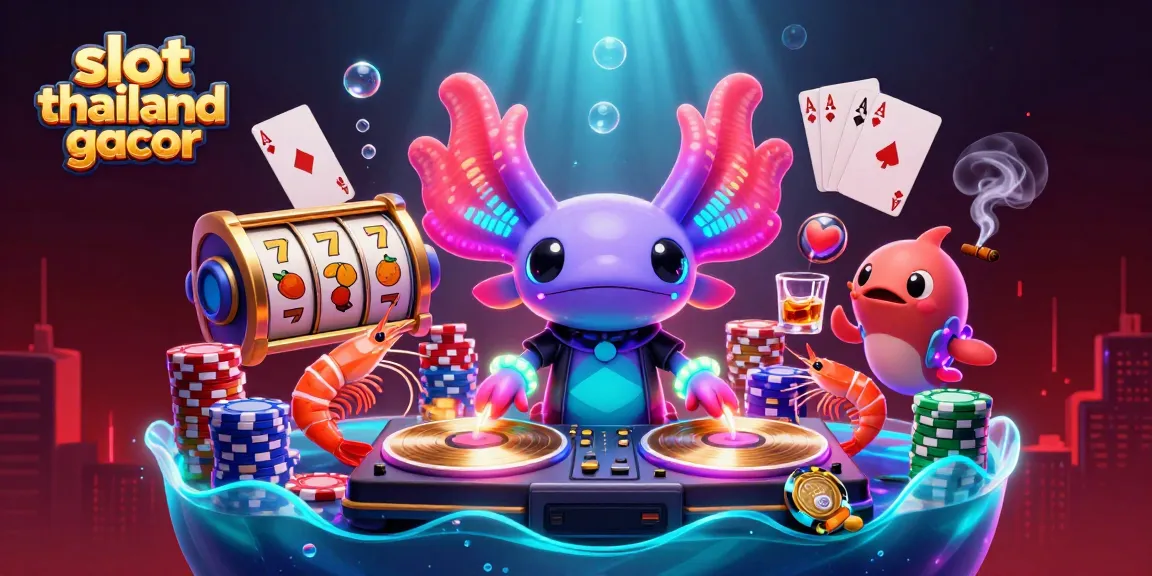 Experience slot thailand gacor with this vibrant 3D casino illustration featuring dynamic characters and engaging gaming elements.