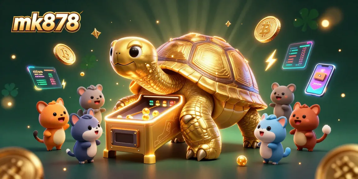 Experience the thrilling world of mk878 with exciting casino elements in a vibrant 3D scene.