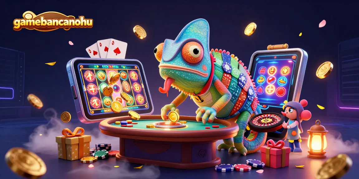 Experience the excitement of gamebancanohu with a vibrant casino illustration capturing playful moments.