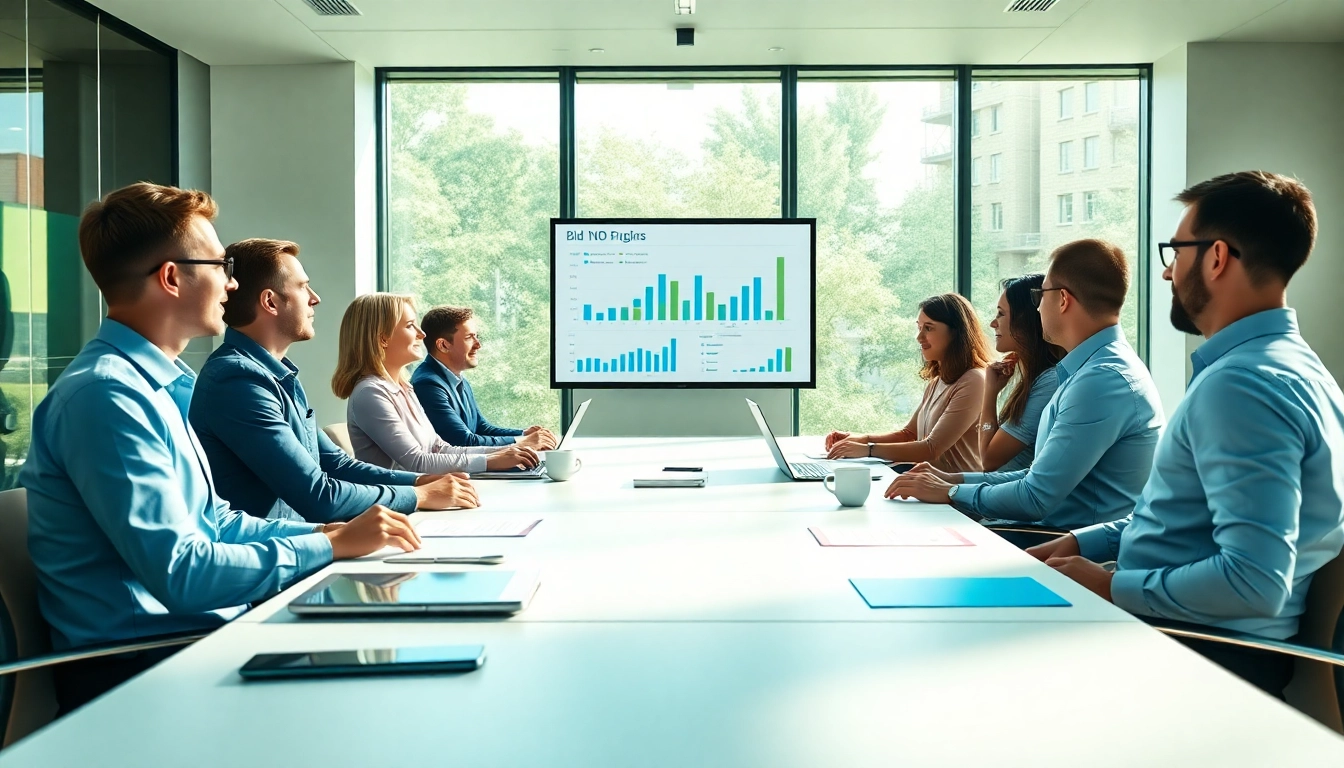Engaging team discussion on Bid-No-Bid Analysis. in a professional setting.