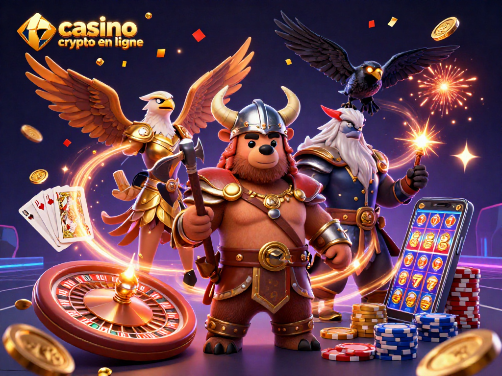 Jouez dans un casino crypto en ligne et découvrez l'excitation des machines à sous avec des ours Vikings et des aigles Valkyries.