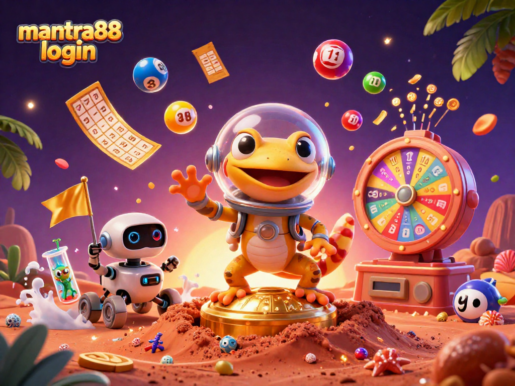 Experience thrilling wins with mantra88 login at a colorful alien casino adventure.