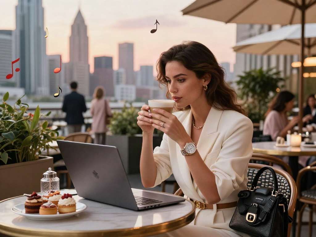 Gaya hidup mewah dengan luxury111 di kafe urban yang elegan