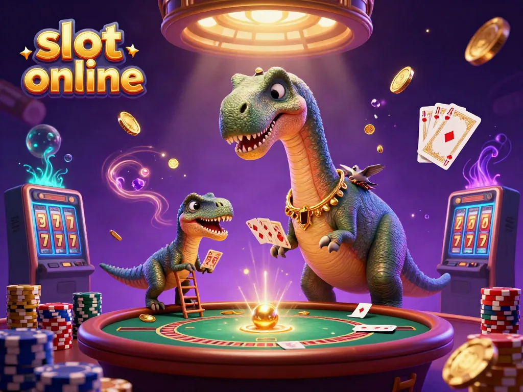 Enhance your slot online experience with this vibrant casino scene packed with action and excitement.