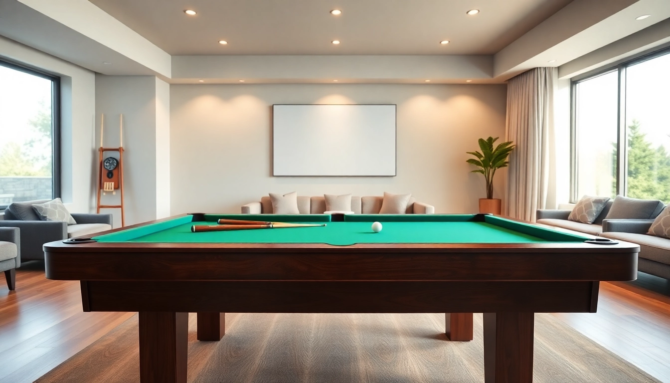 Buy Pool Tables that enhance game rooms with elegant design and vibrant accessories.