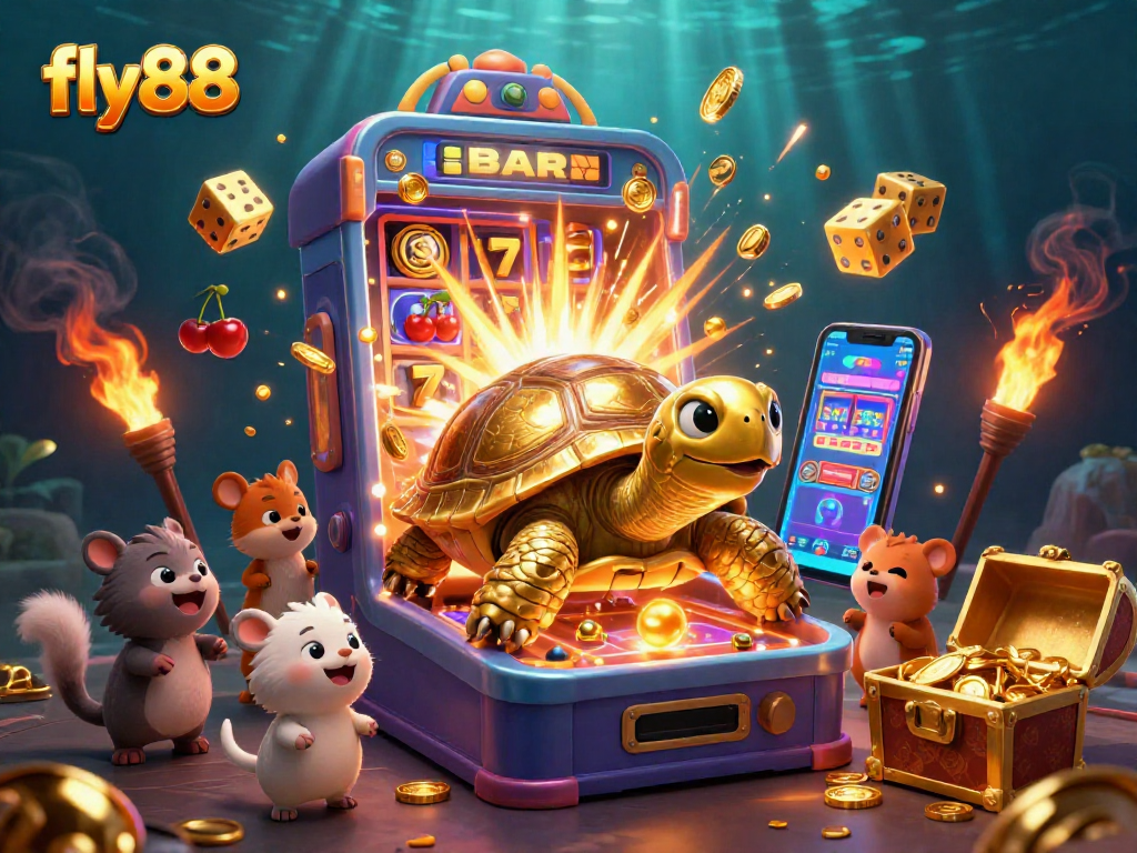 Experience thrilling wins at fly88 with an exciting 3D casino scene overflowing with action and rewards.