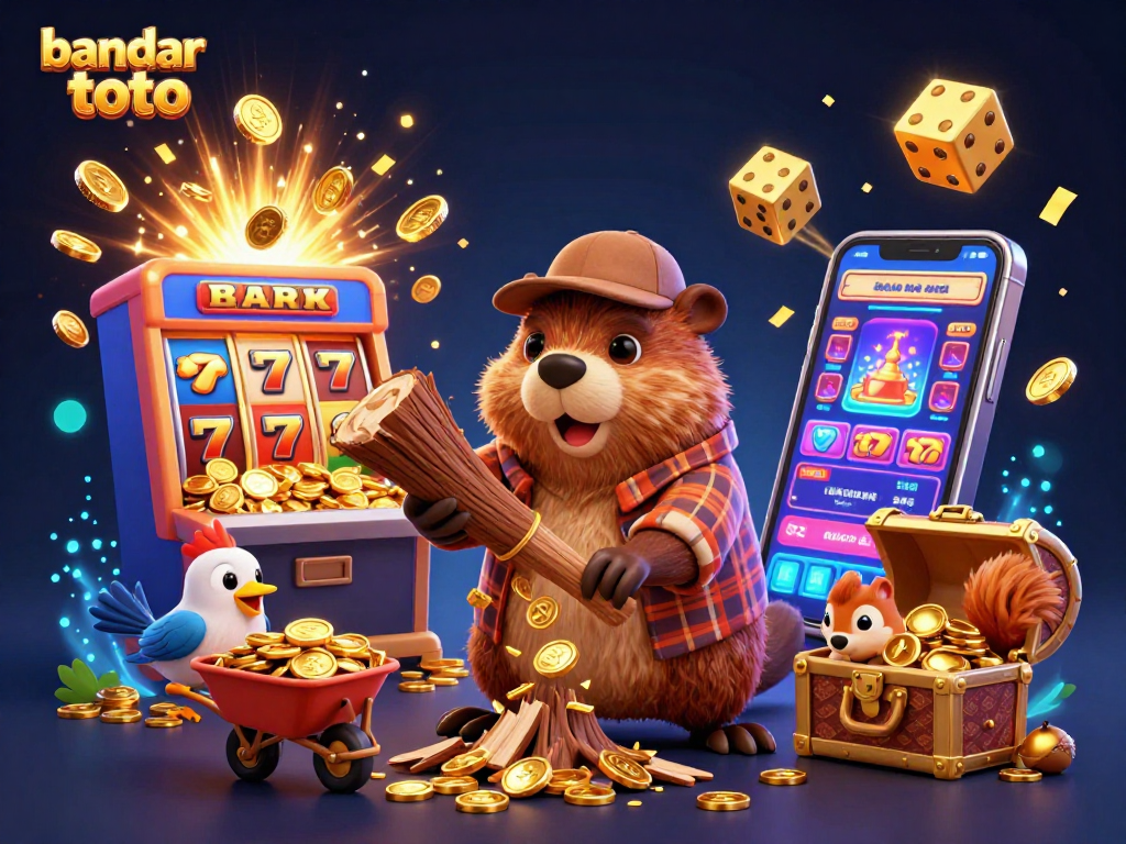 Bettors spin the slots at bandar toto, enjoying a vibrant illustration of winning moments with dynamic gaming action.