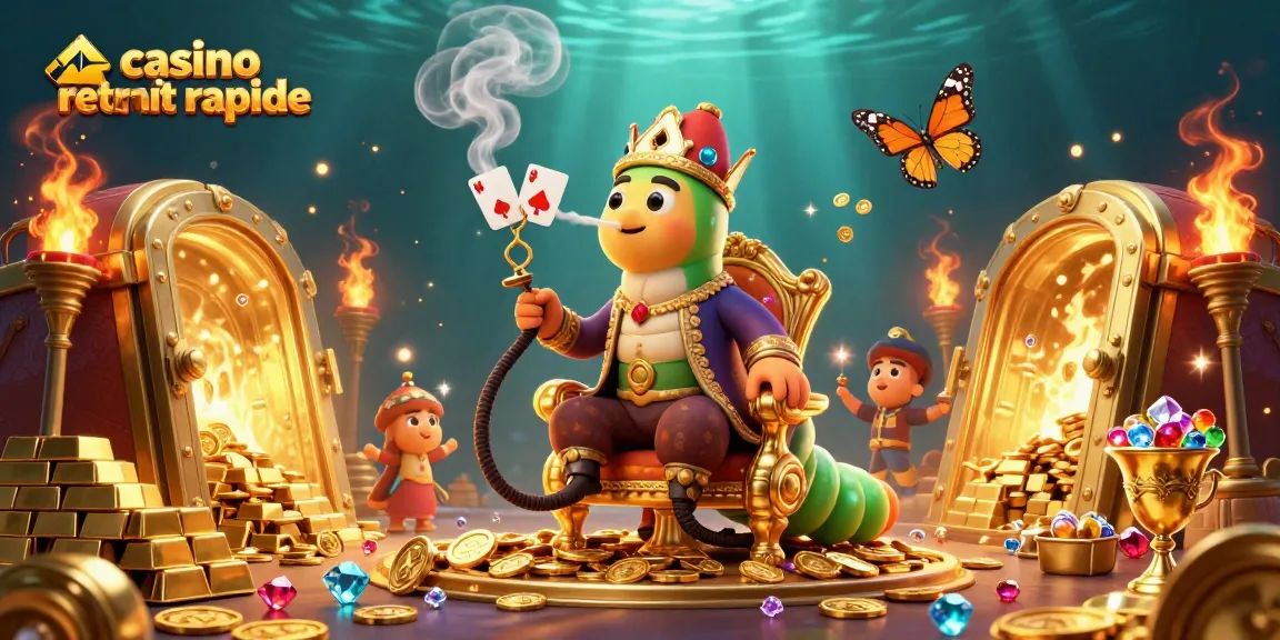 Profitez des retraits rapides au casino avec cette illustration vibrante de jeux d'argent en ligne.