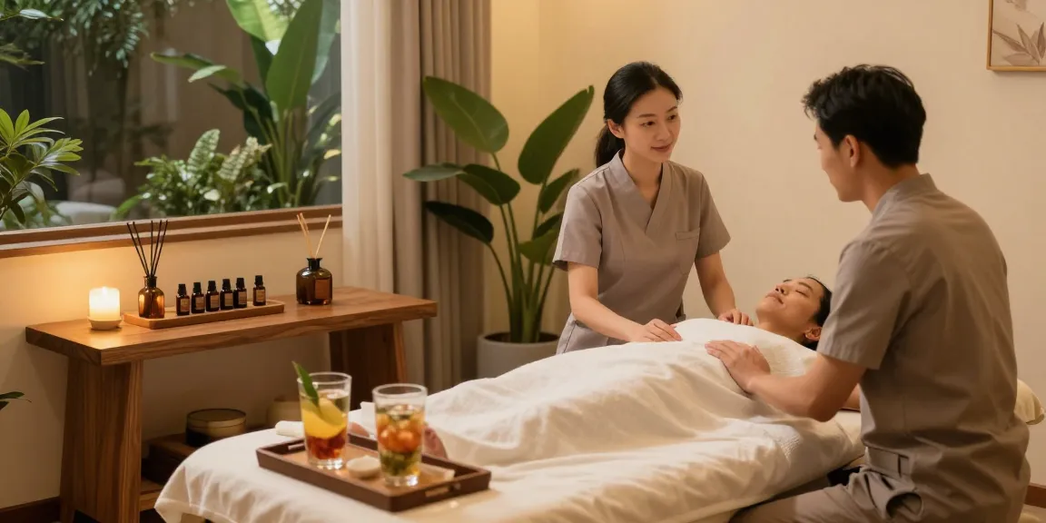 Experience premium relaxation at Balanced Massage featuring mantra88 in an elegant therapy room.