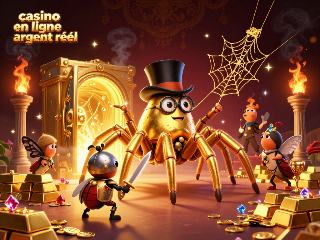 Jouez dans un casino en ligne argent réel avec des personnages captivants dans un cadre luxueux.
