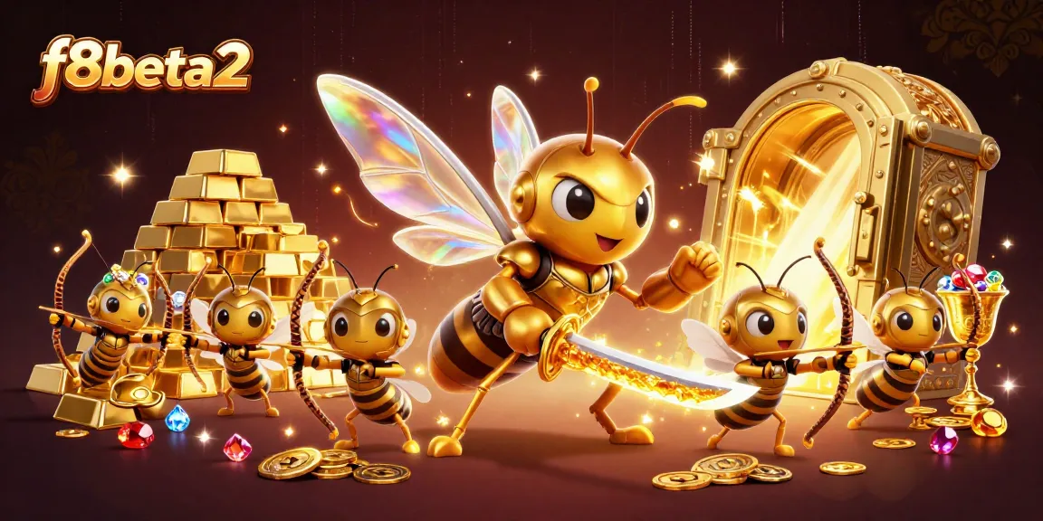 Experience f8beta2's thrilling casino adventure with a samurai hornet and golden treasure