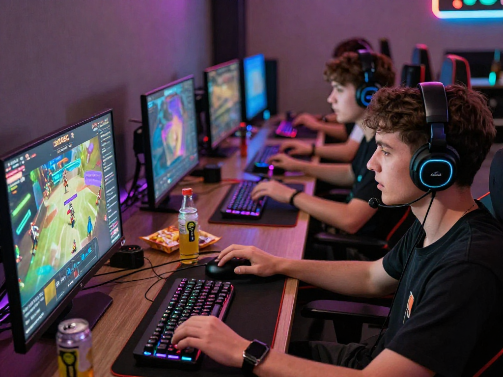 Gamer menikmati Slot88 dengan akses mudah dan antarmuka menarik dalam suasana energik.