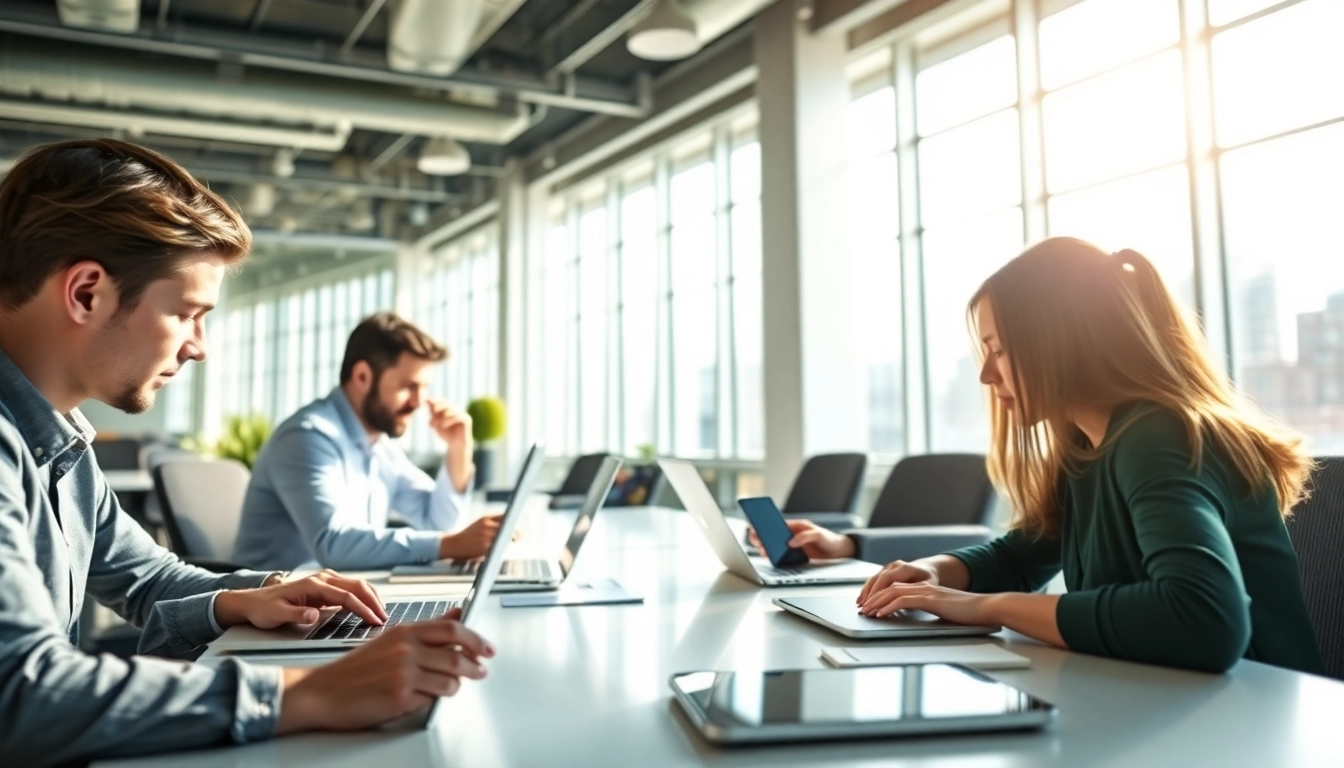 Compare business SIM only deals UK with a professional comparison chart in an office environment.