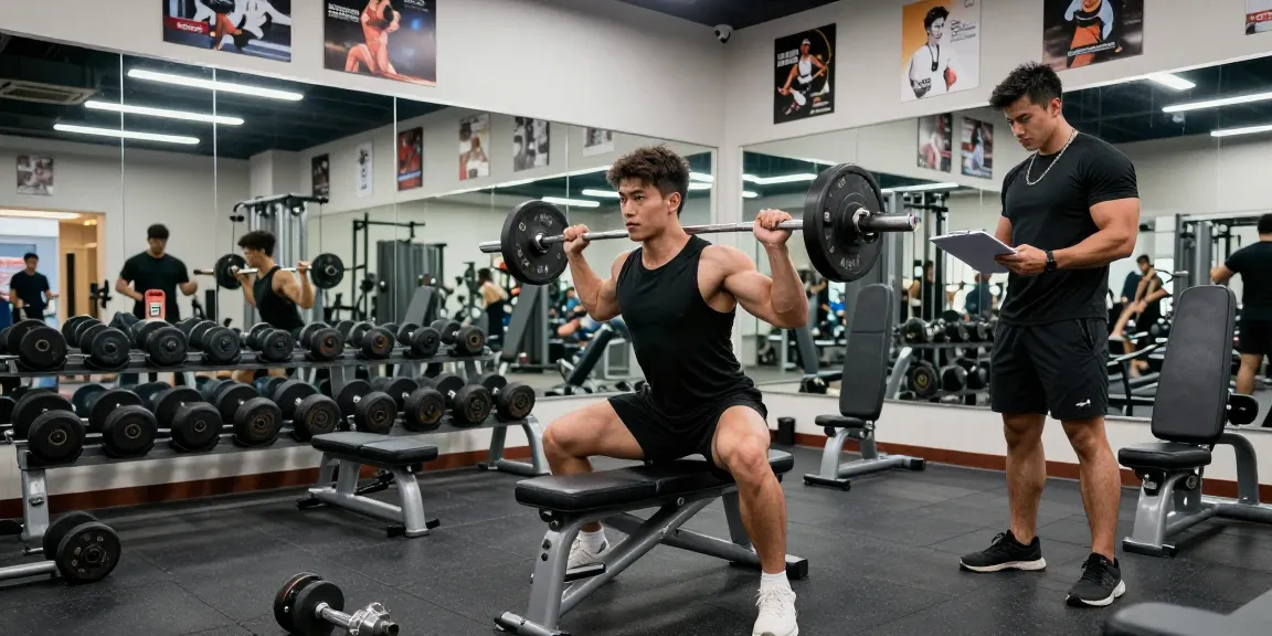 Selliza Steroids-enhanced lifter performing weight training in a gym, showcasing determination and fitness progress.