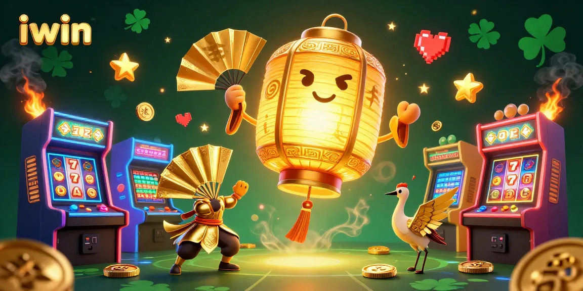 Engage in thrilling moments at iwin with a vivid representation of a golden lantern spirit and dynamic casino elements.