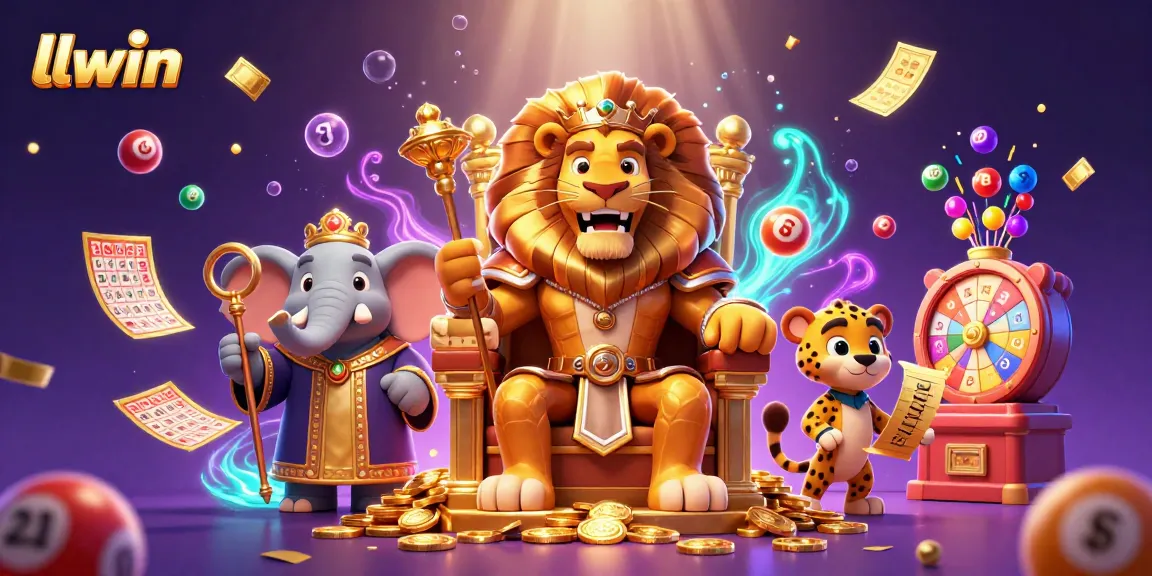 llwin engages players with a vibrant gambling scene filled with dynamic lottery elements and royal characters.