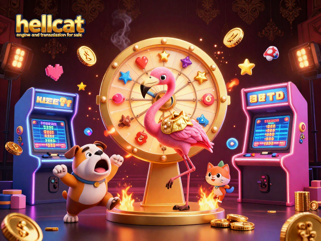 Spin the prize wheel for the ultimate hellcat engine and transmission for sale, with 3D vibrant gaming elements.