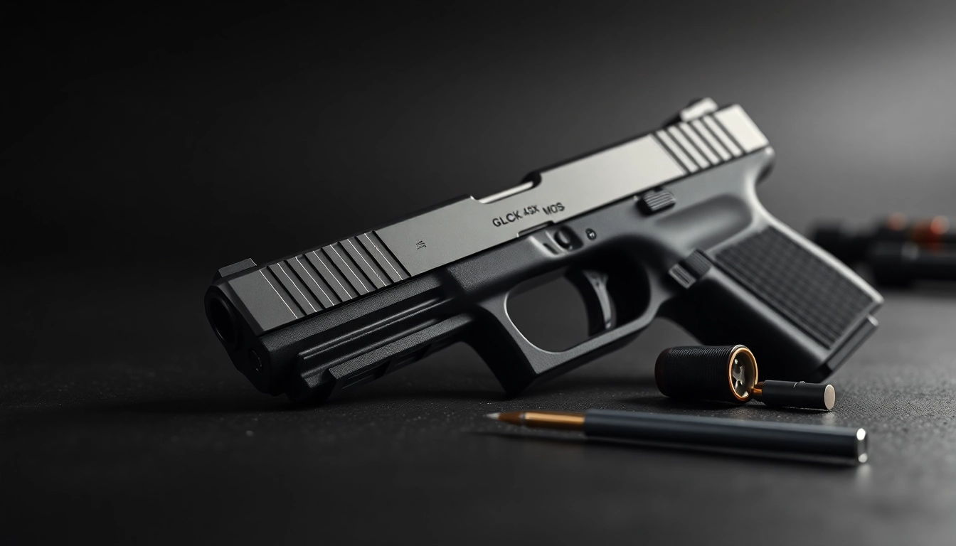 Upgrade options featuring the glock 43 slide mos, emphasizing machining and precision.