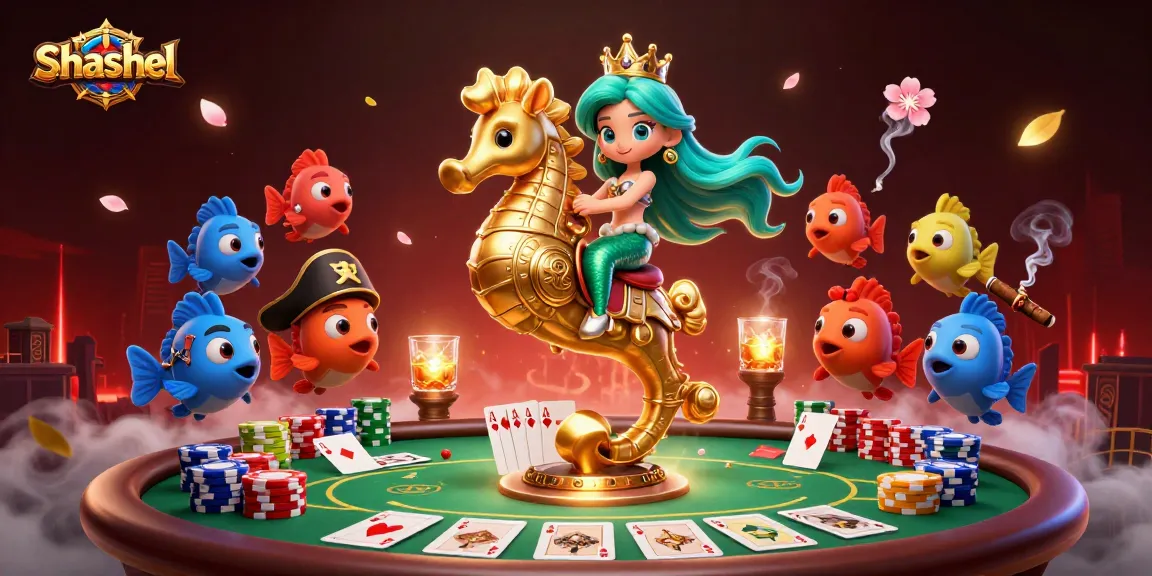 Experience shashel's enchanting world of casino adventures with a vibrant 3D mermaid scene.