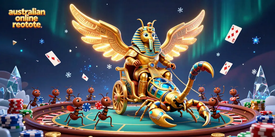 Play thrilling australian online roulette with engaging characters and casino elements in a vibrant scene.