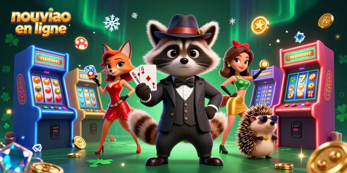 Profitez du nouveau casino en ligne, images dynamiques avec des personnages de jeux de casino et machines à sous.