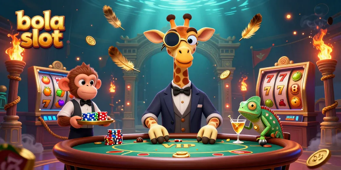 Experience the thrill of bola slot with dynamic 3D characters amidst spinning reels and gold coins.